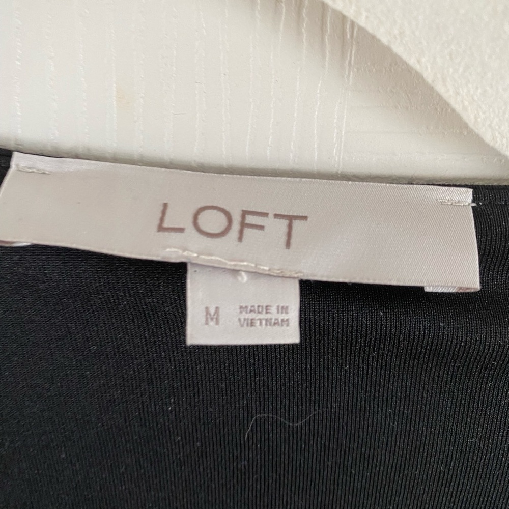 Cap sleeve dress black and white the loft